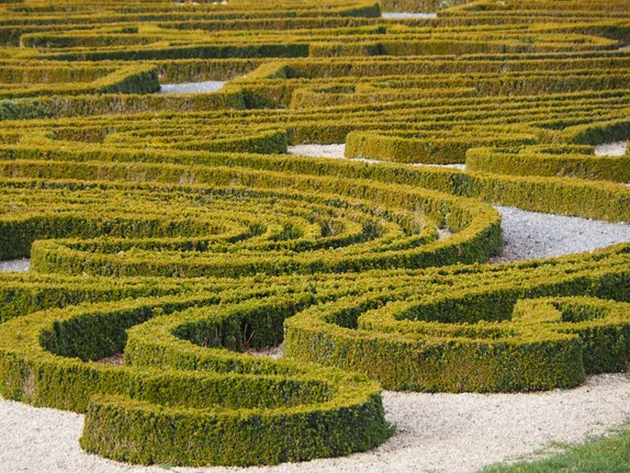Ein Labyrint, angelegt aus Hecken